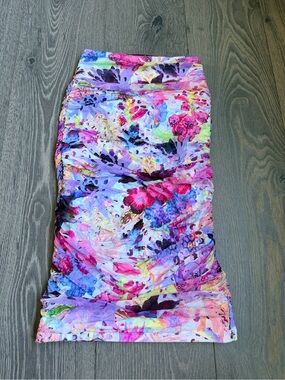 Exotica ExoticAthletica Blessings Net Mesh Ruched Midi Skirt Size Medium